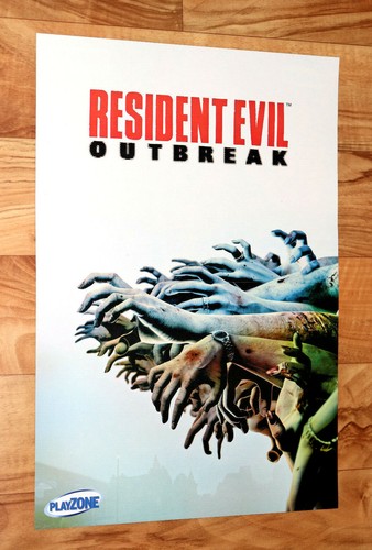 Resident Evil Outbreak Very Rare Retro Poster PS2 Capcom 42x30cm - Picture 2 of 4