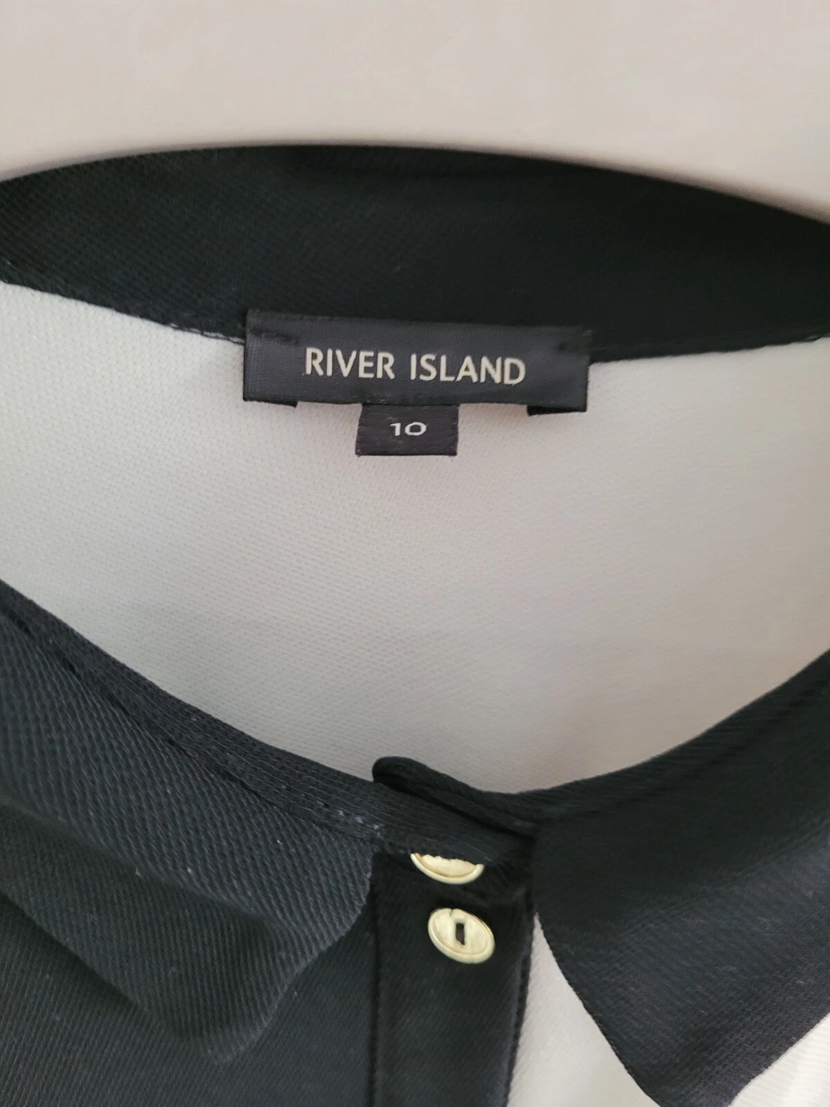 OFF WHITE Abito Camicia Nuova River Island Nero Rosa Polveroso Off White Blocco Colore Cravatta Cintura