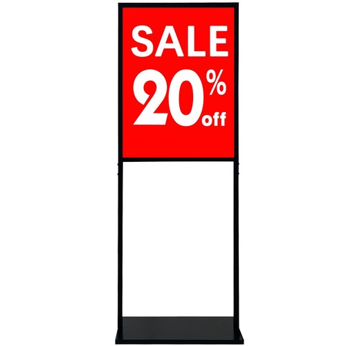 Sign Holder 21¾x29¾ Inches Displays Metal Board Double Sided Floor Standing - Picture 10 of 10