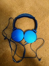 SONY MDR-XB550AP EXTRA BASS Wired Stereo Headphones Blue Very Good