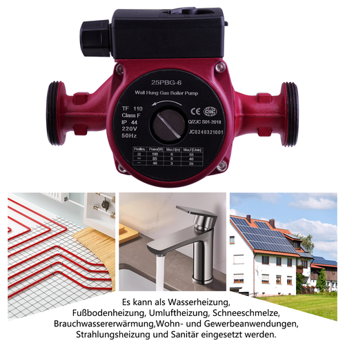 25-60 180 Hocheffizienzpumpe Umwälzpumpe Heizungspumpe Verschraubungen 3-stufige - Bild 9 von 12
