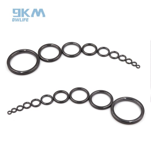 9KM Rod Ceramic Guides Ring Fishing Rod Guide Repair Kit Top Tip Stainless Steel - Imagen 10 de 11