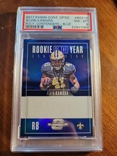 2017 Panini Contenders Optic Blue #17/25 Alvin Kamara #ROY-10 Rookie PSA 8 WOW!!