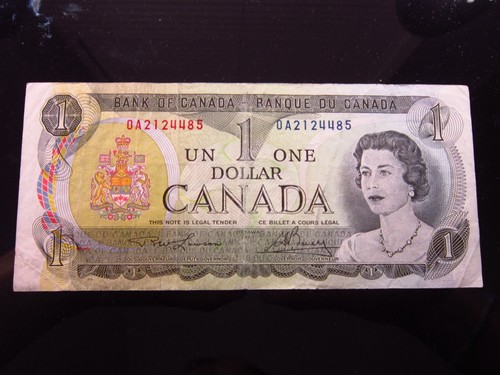 Canada 1 Dollar 1973 4485h90 P85 Elizabeth II Banknote Money - Picture 1 of 2