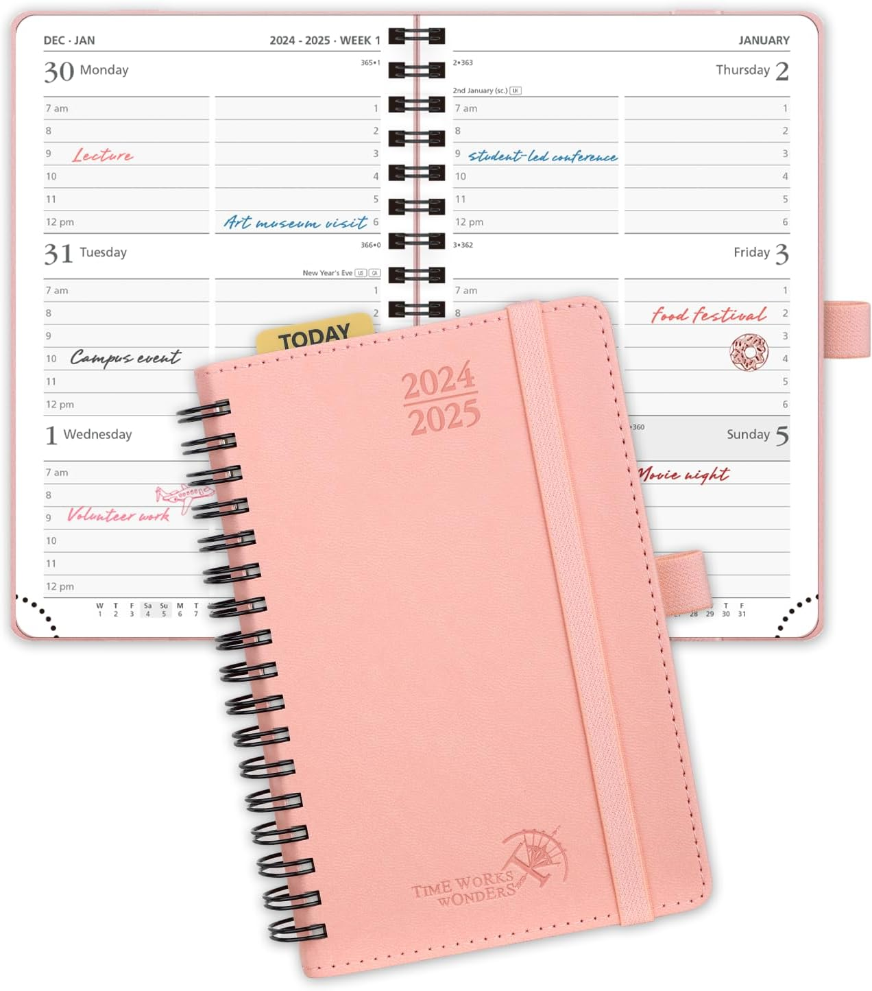 Planner 2024-2025 Pocket Size (4'' X 6.25'') Academic Year Calendar (July 2024 --image