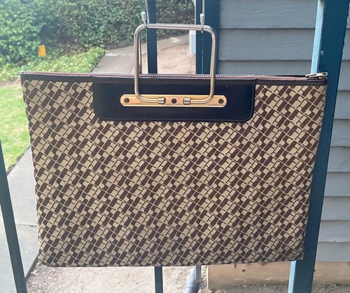 Rare Vintage SAKS FIFTH Avenue Monogram Designer Handbag Purse Tote Bag France - Picture 8 of 18