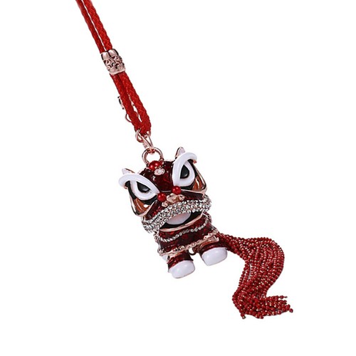 Chinese Good Fortune Keychain Pendant Chinese Dance Lion Hangings - Picture 2 of 12