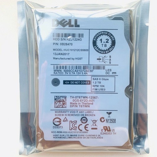 DELL HGST 1.2TB 10K SAS 2.5" SAS HARD DRIVE SERVER R610 R710 R720 R730 R620 R630 - Picture 2 of 3