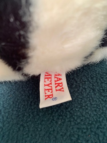 Mary Meyer Bunny Rabbit Black & White Cow Pattern w/ Gingham Ribbon Plush 1994 - Picture 5 of 11