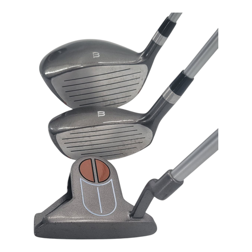 Wilson Prestige Junior RH 3 Golf Club Bundle Driver Hybrid Putter 2 Headcover - Picture 2 of 5
