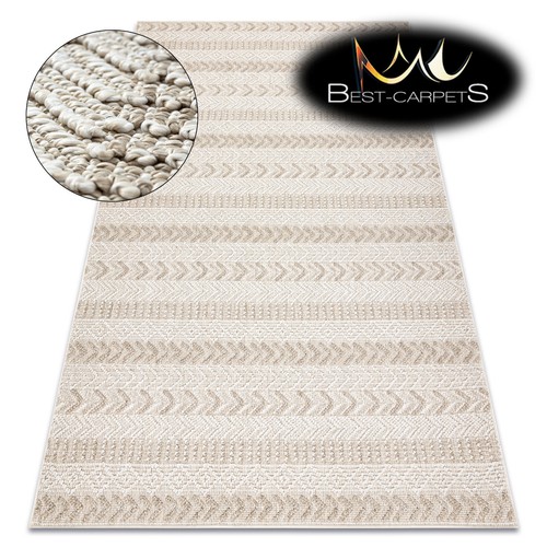 MODERN flat-woven RUGS 'JERSEY' strucrural beige durable easy to clean Chevron - Picture 1 of 11