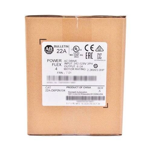 AB 22A-D6P0N104 /A PowerFlex 4 2.2 kW 3.0 Hp AC Drive A US Free Tax - Picture 3 of 4