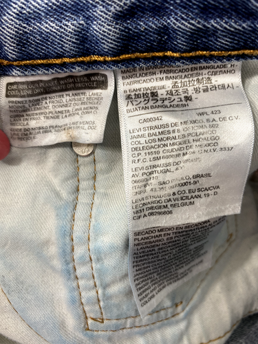 Levis Jeans Herren 34 x 29 Medium Wash Denim gerade Distress Absatz ziehen - Bild 14 von 15