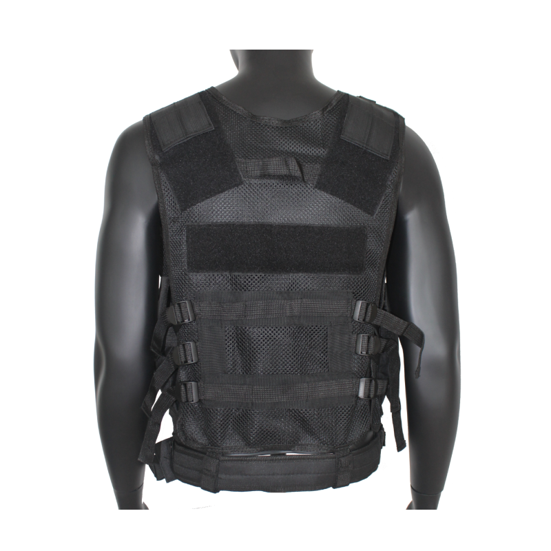 Chaleco táctico militar SWAT Unisex, chaleco de policía negro de alta  calidad CS Paintball Molle, chaleco de combate protector, equipo de policía  AK1