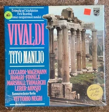VIVALDI - TITO MANLIO 5 LP BOX SET NEW SEALED CUT-OUT NEGRI TORN SHRINK WRAP