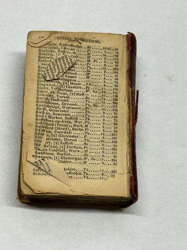 1847 The Little Gazetteer Geographical Dictionary Miniature Book Samuel Maunder - Picture 8 of 9