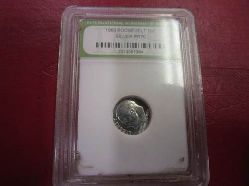Graded 1960-P Roosevelt Silver Dime PR-70 - Picture 2 of 2