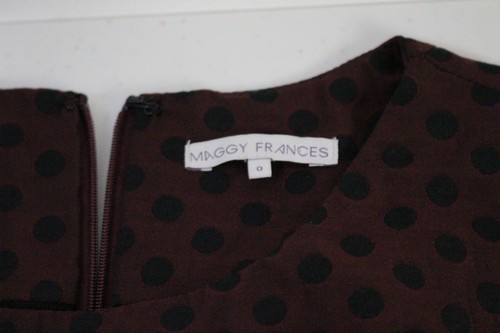 Vestido para mujer Maggy Frances negro Burg calce y acampanado talla 0 nuevo sin etiquetas 350 - Imagen 6 de 6