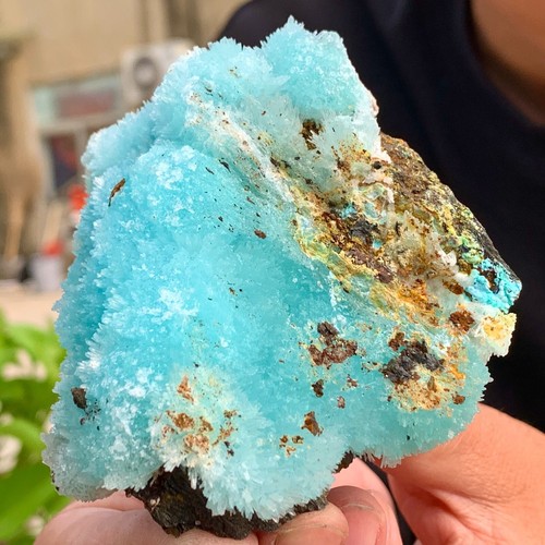 237G Natural blue texture stone crystal,Heteropolar of Chinese blue aragonit - 第 8/22 張圖片