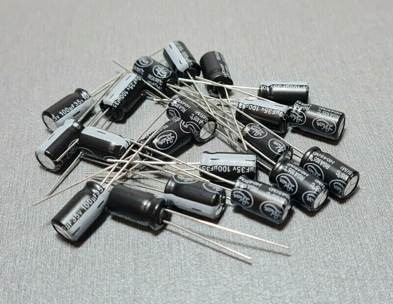 10/20/50Pcs 100uF 35V High Temp PCB Electrolytic Capacitor - image 3 of 4