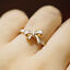 thumbnail 5  - Bow Knot Gold Plated Ring White Black Ribbon Fashion Jewelry For Women Gifts