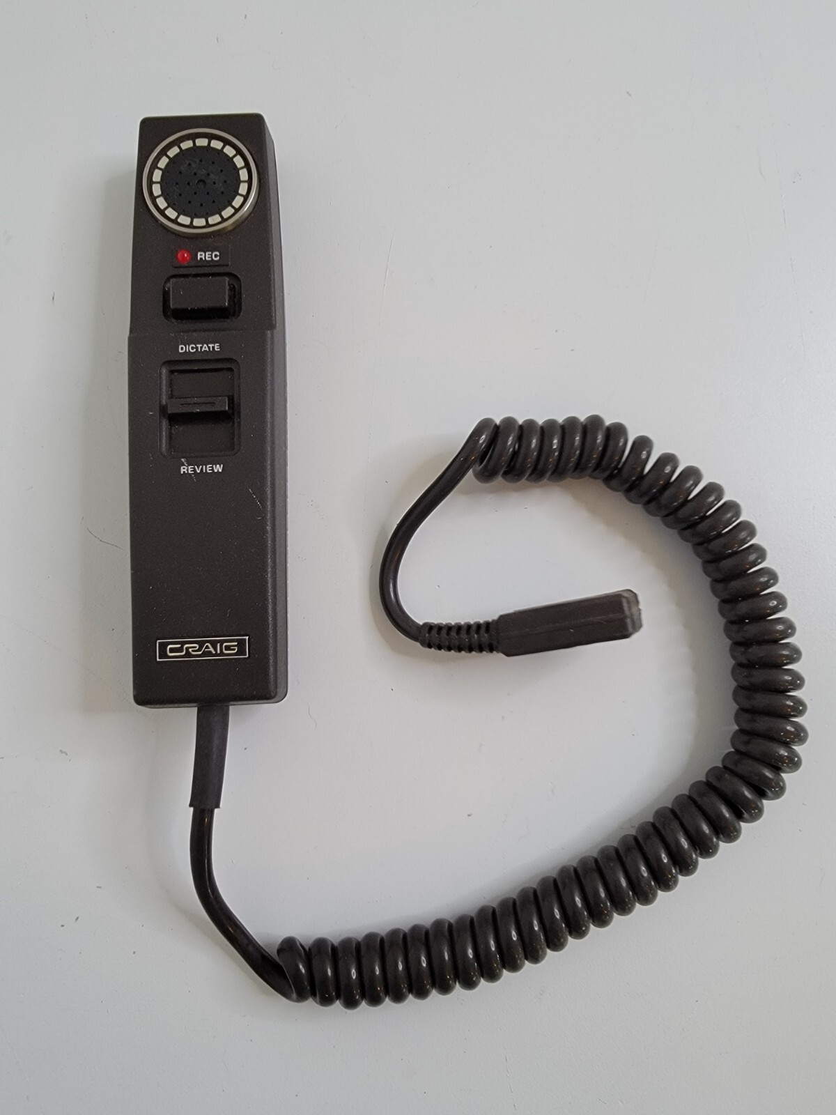 Craig Remote Model HM80 Dynamic Mic/Spk Japan Brown Plastic Corded