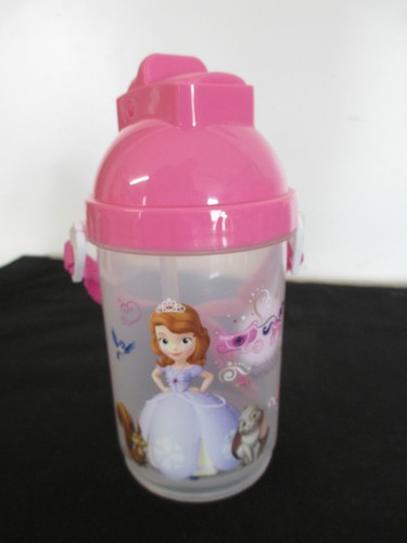 Disney Sophia 6" Getränkebehälter, integrierter Strohhalm & Riemen, Neu ohne Etikett - Bild 1 von 3