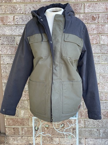 Vans Size Small Unisex Winter Coat Hunter Green Gray - Picture 10 of 13