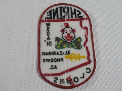 Shriner Vintage Shrine Clown Patch WSCA El Zaribah 1991 Phoenix, Arizona - Picture 2 of 3