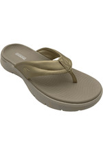 Skechers GOwalk Flex Vegan Washable Metallic Sandal Platinum Gold