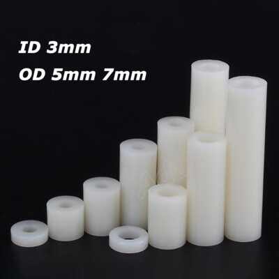 #ad ABS Nylon Spacers Standoff ID 3mm OD 5 7mm Plastic Round Washer Sleeving Tube $32.58