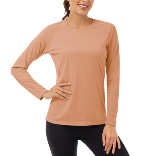 Women's UPF 50+ Long Sleeve Shirts Lightweight Outdoor Hiking Quick Dry T-Shirts - Picture 42 of 119