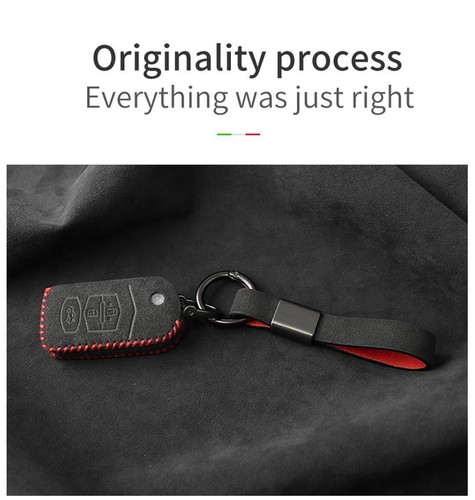 Full Suede Covered Key Fob Remote Protector Holder Cover Case For Mazda A - Picture 6 of 7