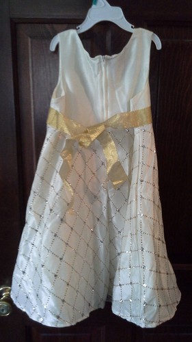 (NWT) Pinky Size 6X Cream Colored & Gold Two Piece Holiday Dress Retails @$54.00 - Picture 6 of 6