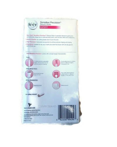 Axilas bikini Veet Sensitive Precision Beauty Estiler recortadora de cejas aseo - Imagen 2 de 2