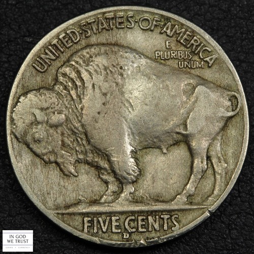 1914 D Buffalo Nickel 5C - Edge Nicks - Picture 2 of 3