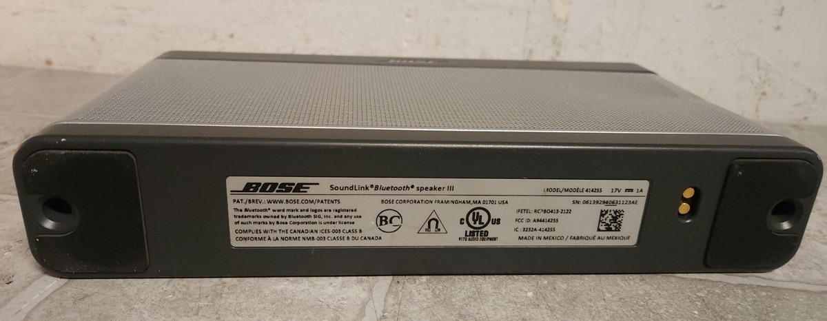 UNTESTED Bose SoundLink III Bluetooth Portable Speaker NO POWER