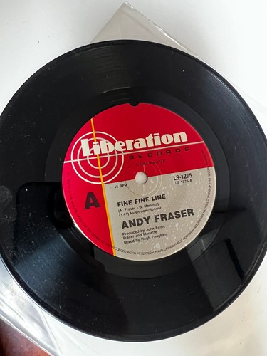 Andy Fraser – Fine Fine Line / Arms of Mine 7" 45rpm 1984 Picture Sleeve - Bild 5 von 8