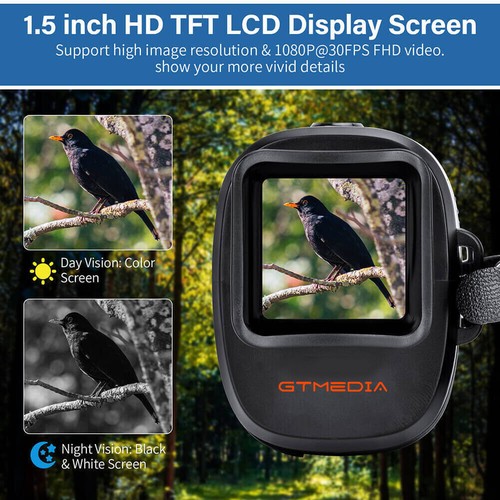 Night Vision Goggles FHD Rechargeable Focusable 7 IR 5X Zoom Infrared Monoculars - Picture 10 of 23