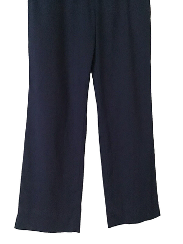 Nygard Collection Womens Bootcut Trousers Pants Navy Blue Cotton Blend Size 10 - Picture 3 of 9