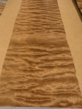 Makore Pommele Quilted Figured wood veneer  8" x 44" raw 1/42" thickness AA