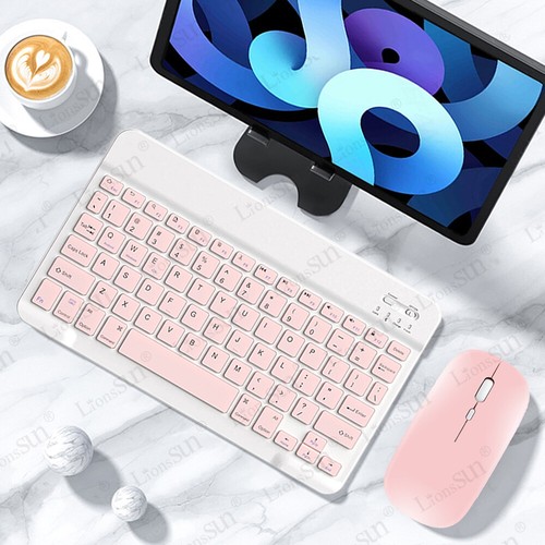 Bluetooth Wireless Keyboard and Cordless Mouse For iPad Android Tablet PC Laptop - Picture 24 of 116