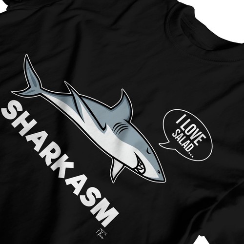 1Tee Herren T-Shirt Sharkasm Sarcastic - Bild 4 von 24