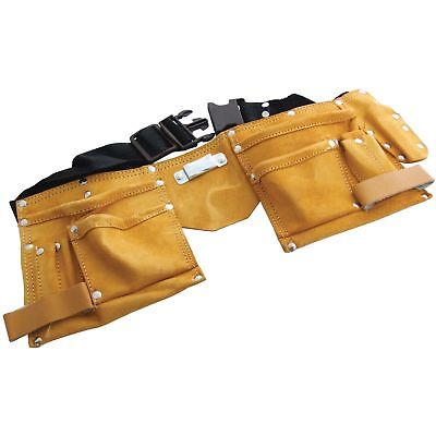 11 Poche Cuir Outil Ceinture Carpenter Builders Marteau Boucle Amtech N0950