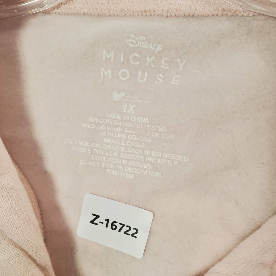 Chaqueta Disney Mujer 1x Rosa Forrada de Vellón Mickey Mouse Manga Larga Cuello Foto 2 de 4