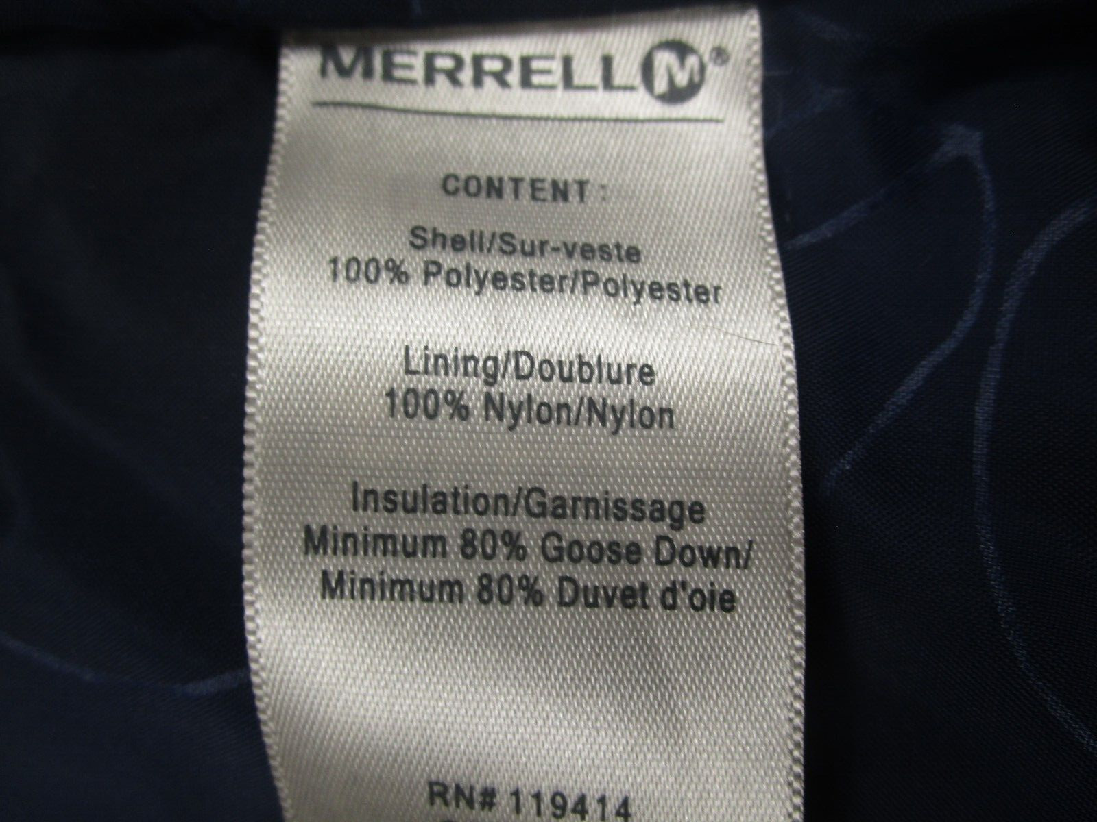 Merrell Down Jacket Womens Small Blue Striped Ful… - image 8