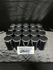 (20) 33mm x 3.5" Chrome Cylinder Lug Nut Cover Push-On United Pacific 10568B