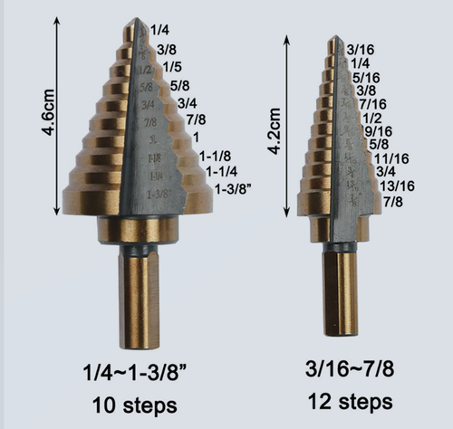 5-teiliges Titan Stufenbohrer-Set - Bild 2 von 9