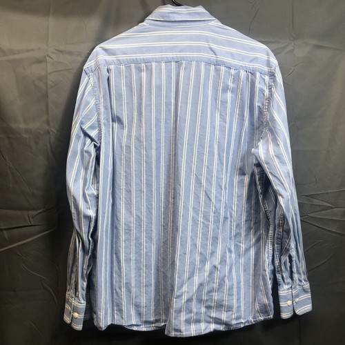Sonoma Life Style Dress Shirt Mens Large Blue Vertical Stripes Long Sleeve - Picture 3 of 8