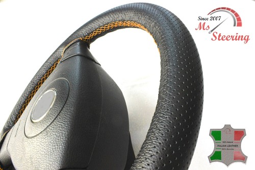 FÜR SCION XB 04-07 SCHWARZ PERF LEDER LENKRADBEZUG ORANGE STIT - Bild 2 von 6